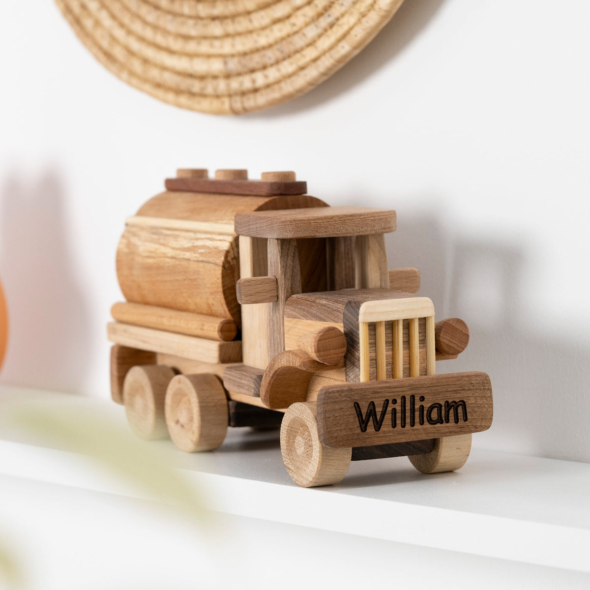 Wooden Milk Tank Truck Toy – handmade wooden toy, photo 4