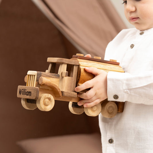 Wooden Milk Tank Truck Toy – handmade wooden toy, photo 1