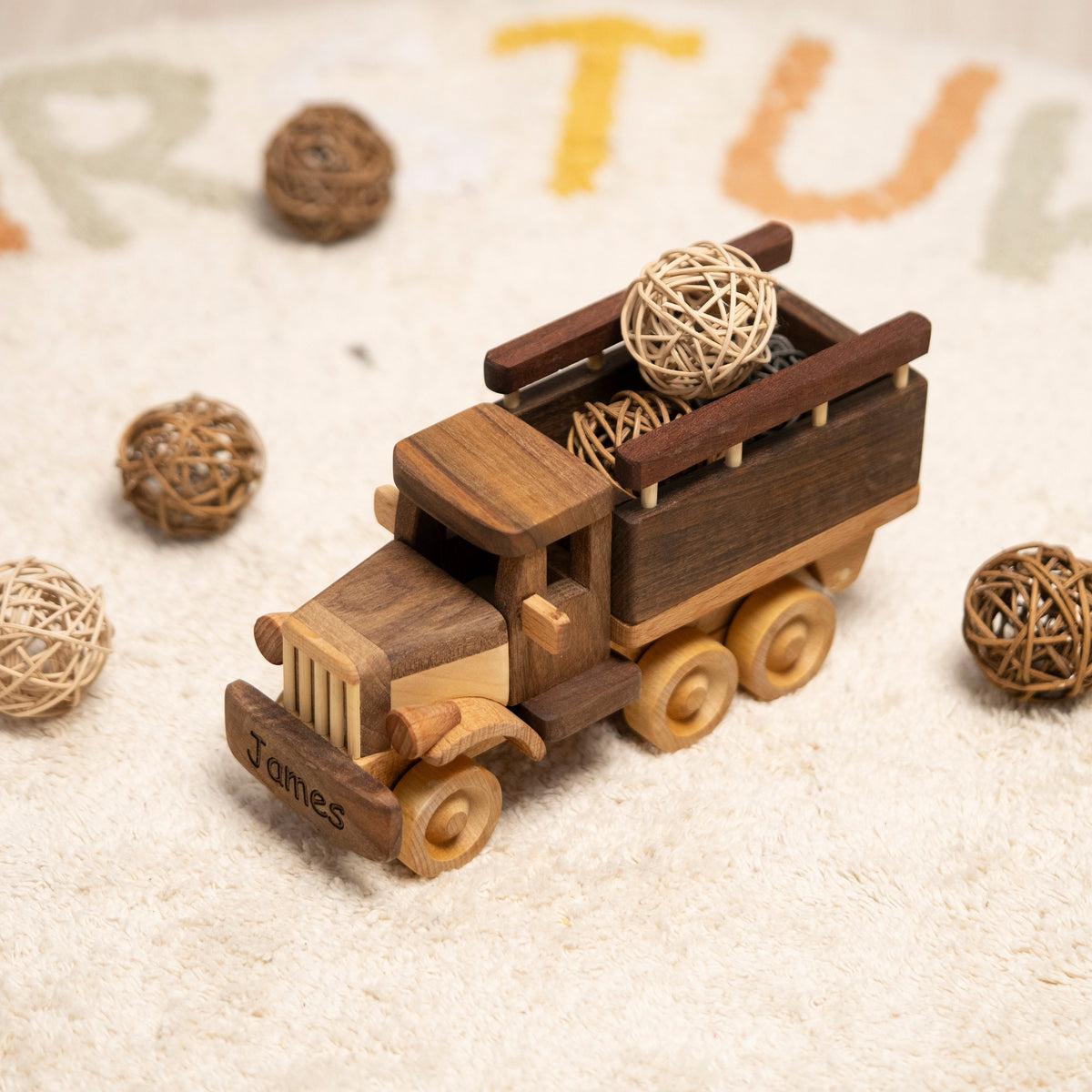 Eco-Friendly Wooden Truck for Toddlers – handmade wooden toy, photo 13