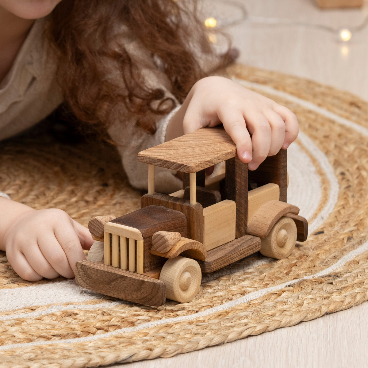 Wooden Retro Car Toy with Name Engraving – handmade wooden toy, photo 3