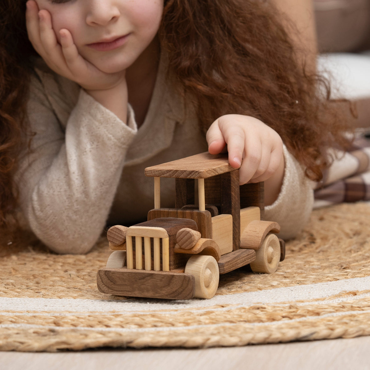 Wooden Retro Car Toy with Name Engraving – handmade wooden toy, photo 7