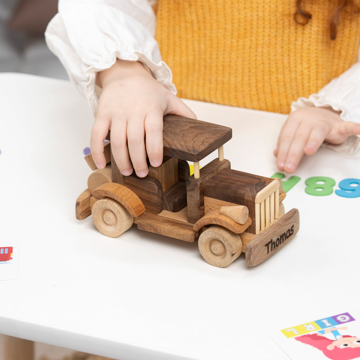 Vintage Wooden Retro Car Toy, Personalized – handmade wooden toy, photo 2