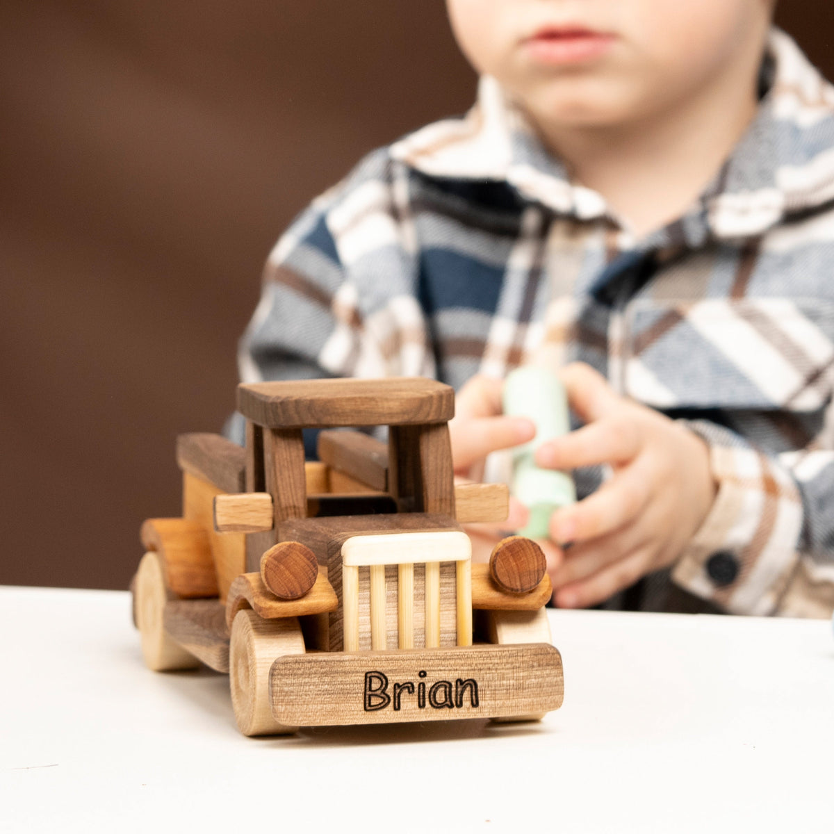 Wooden Pickup Truck Toy with Name Engraving – handmade wooden toy, photo 6