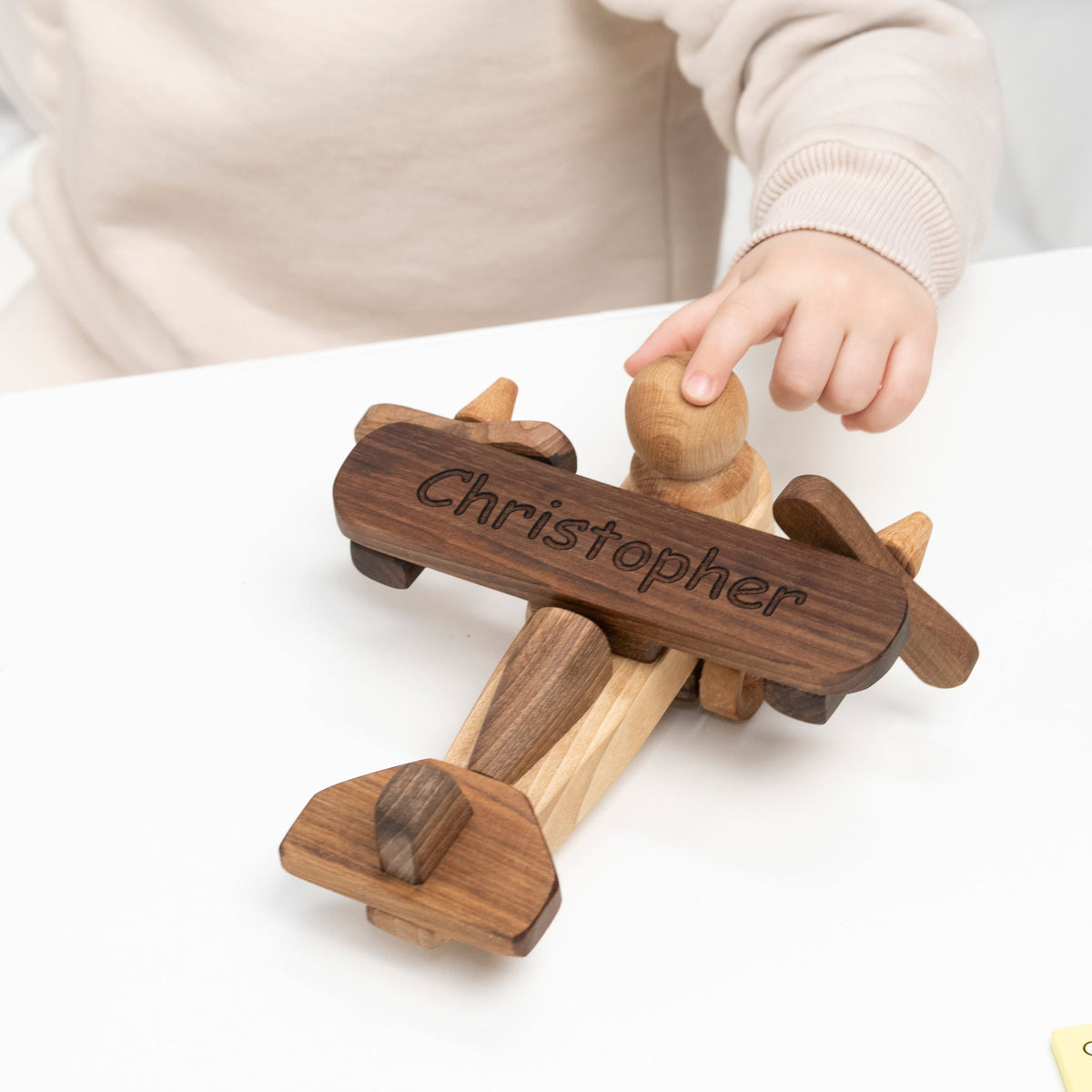 Personalized Wooden Airplane Toy with Name – handmade wooden toy, photo 2