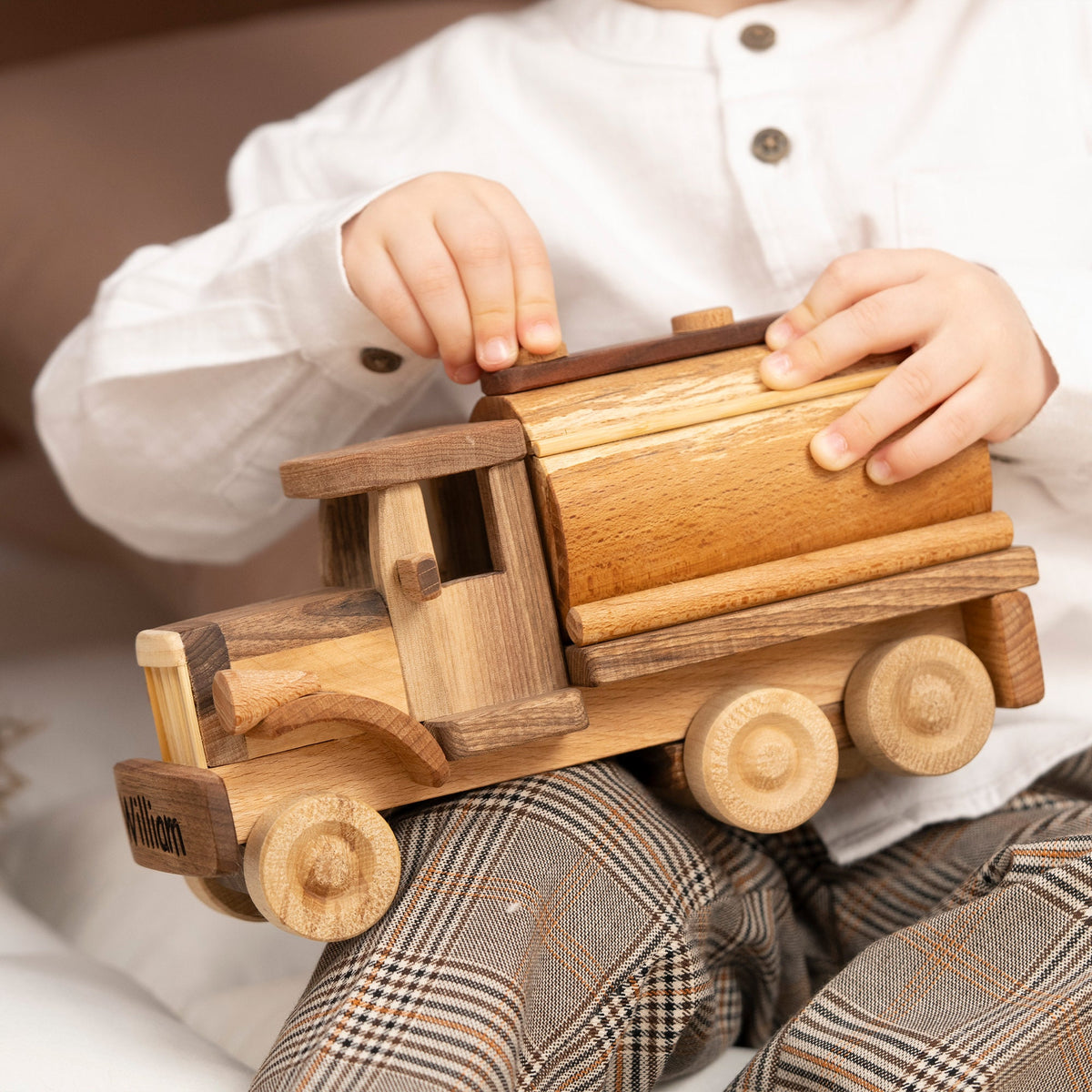 Wooden Milk Tank Truck Toy – handmade wooden toy, photo 8