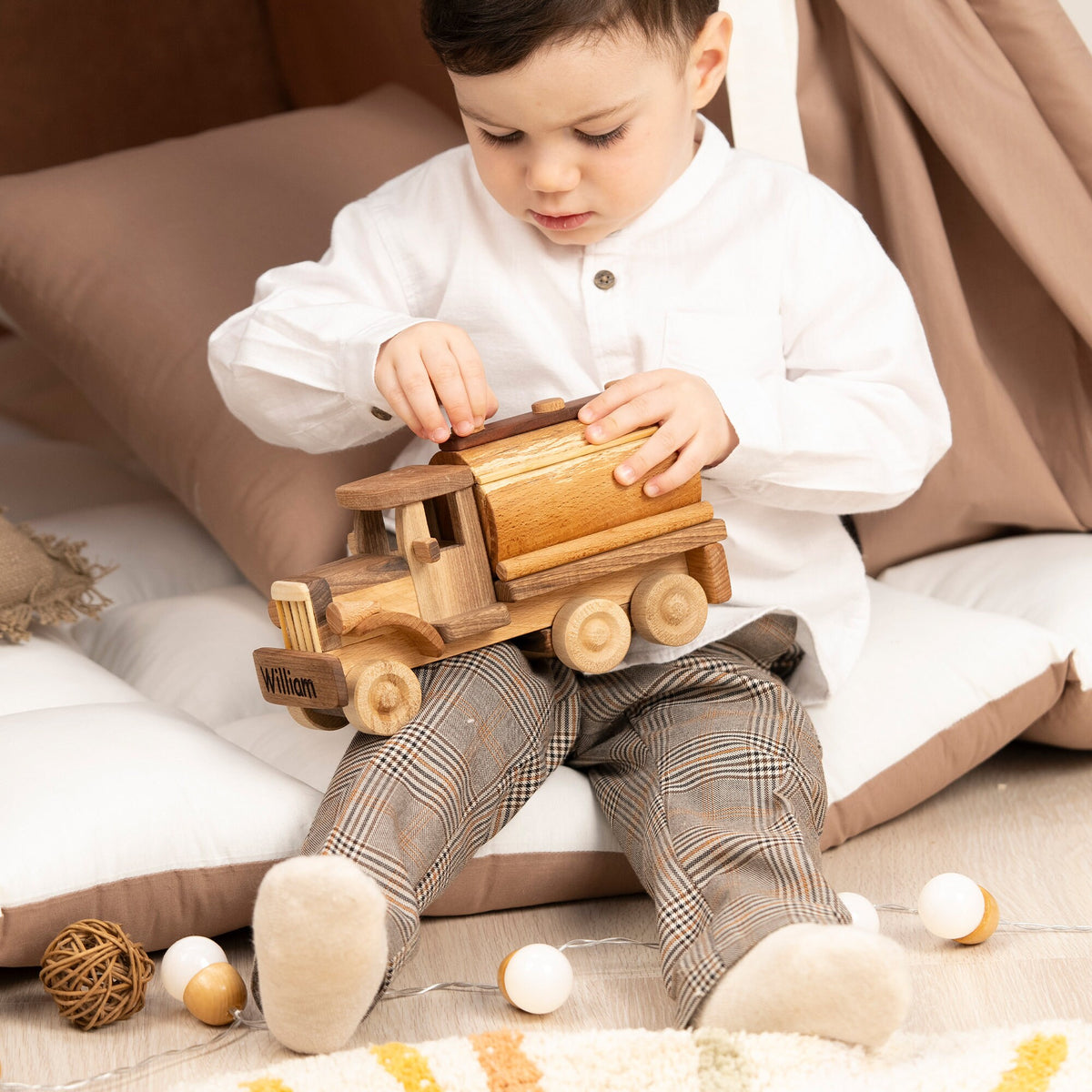 Wooden Milk Tank Truck Toy – handmade wooden toy, photo 3