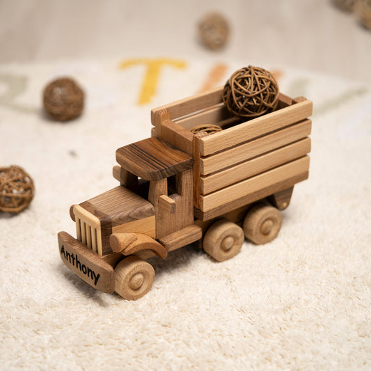 Wooden Farm Truck Push Toy – handmade wooden toy, photo 2