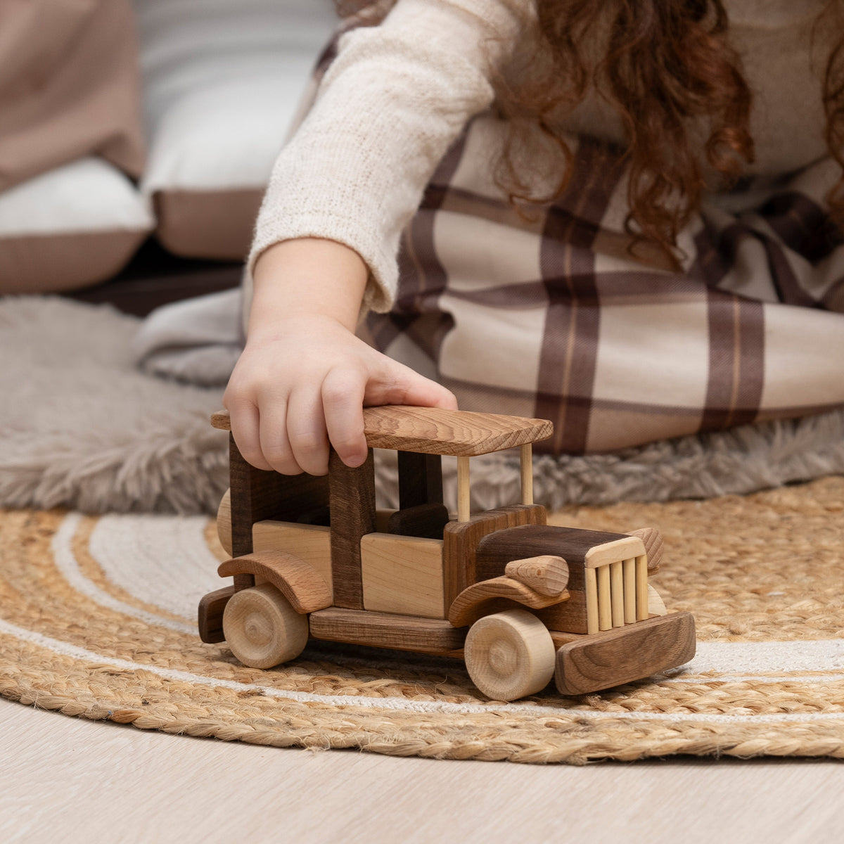 Wooden Retro Car Toy with Name Engraving – handmade wooden toy, photo 6