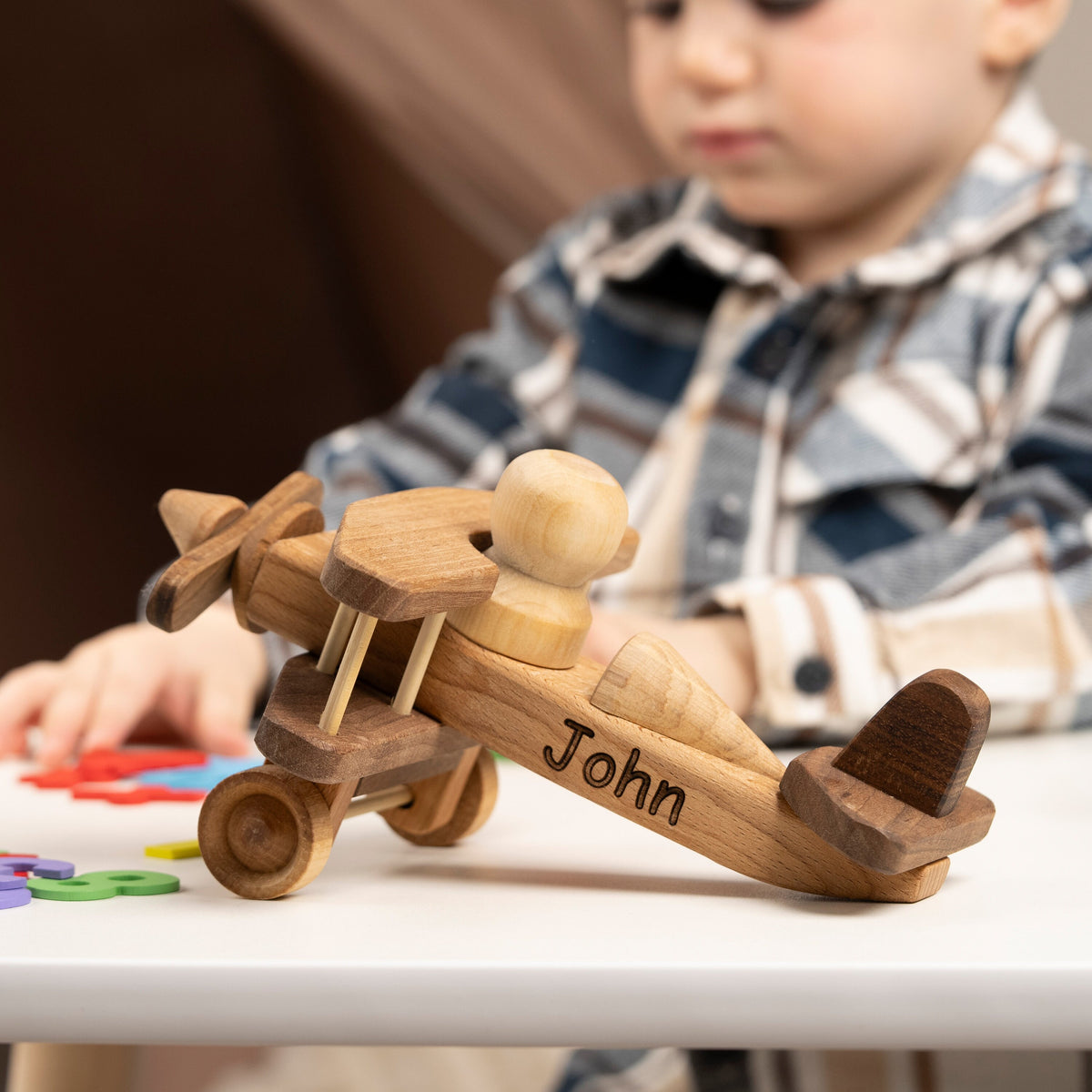 Vintage Style Wooden Airplane Toy – handmade wooden toy, photo 8