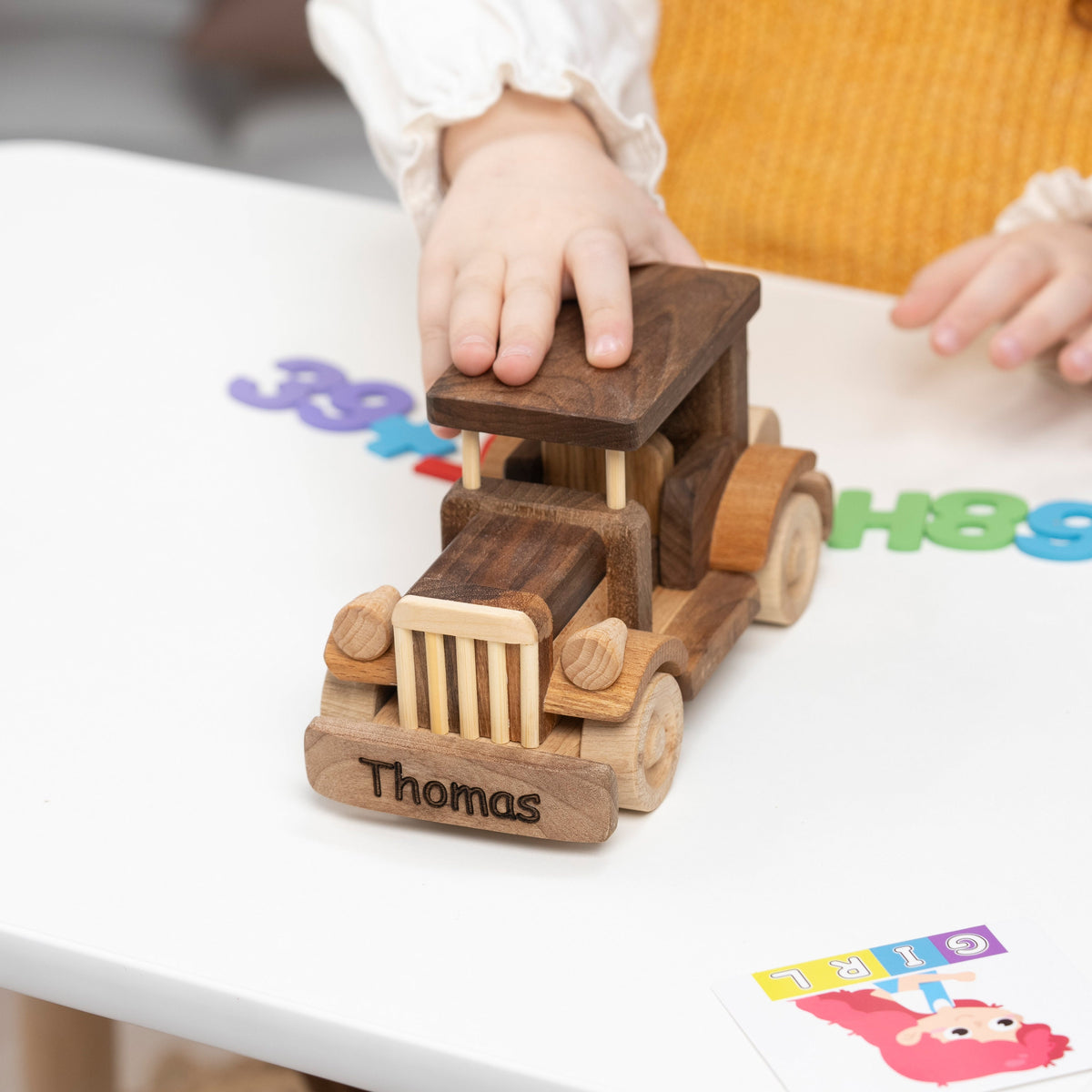 Vintage Wooden Retro Car Toy, Personalized – handmade wooden toy, photo 1