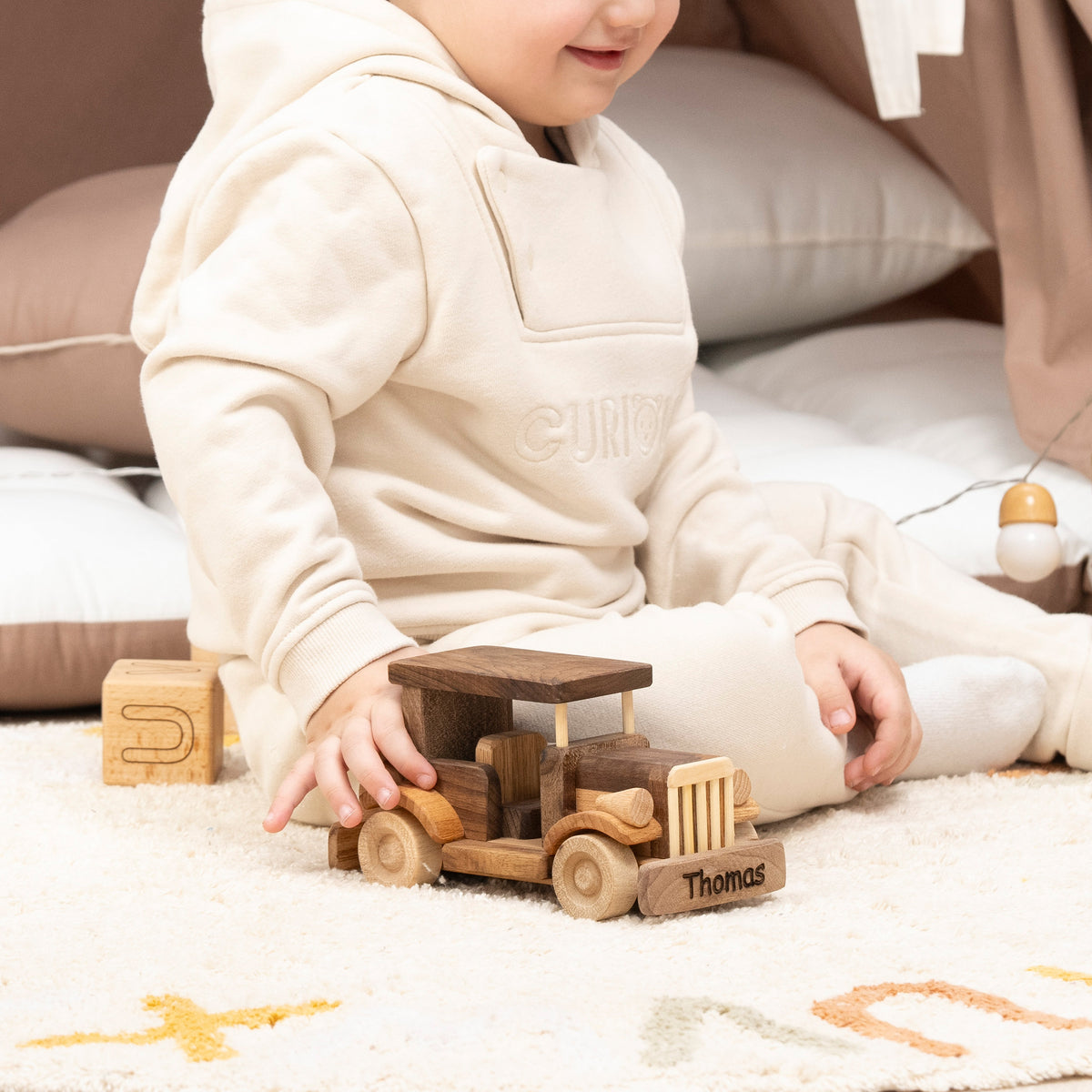 Vintage Wooden Retro Car Toy, Personalized – handmade wooden toy, photo 4