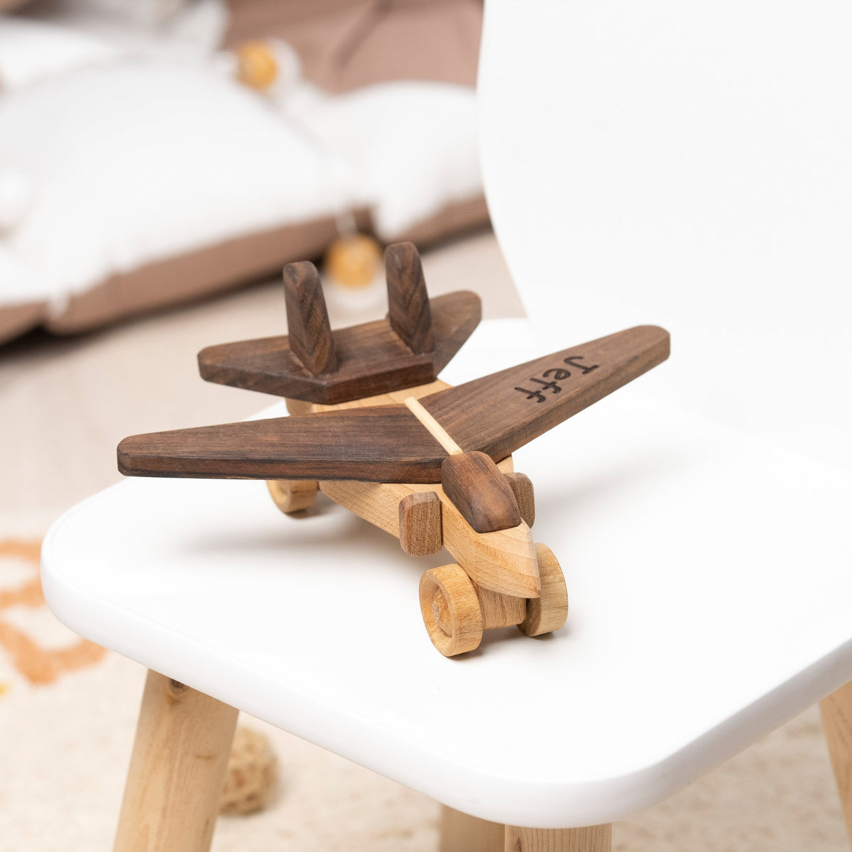 Wooden Fighter Jet Rocket Toy, Personalized – handmade wooden toy, photo 1