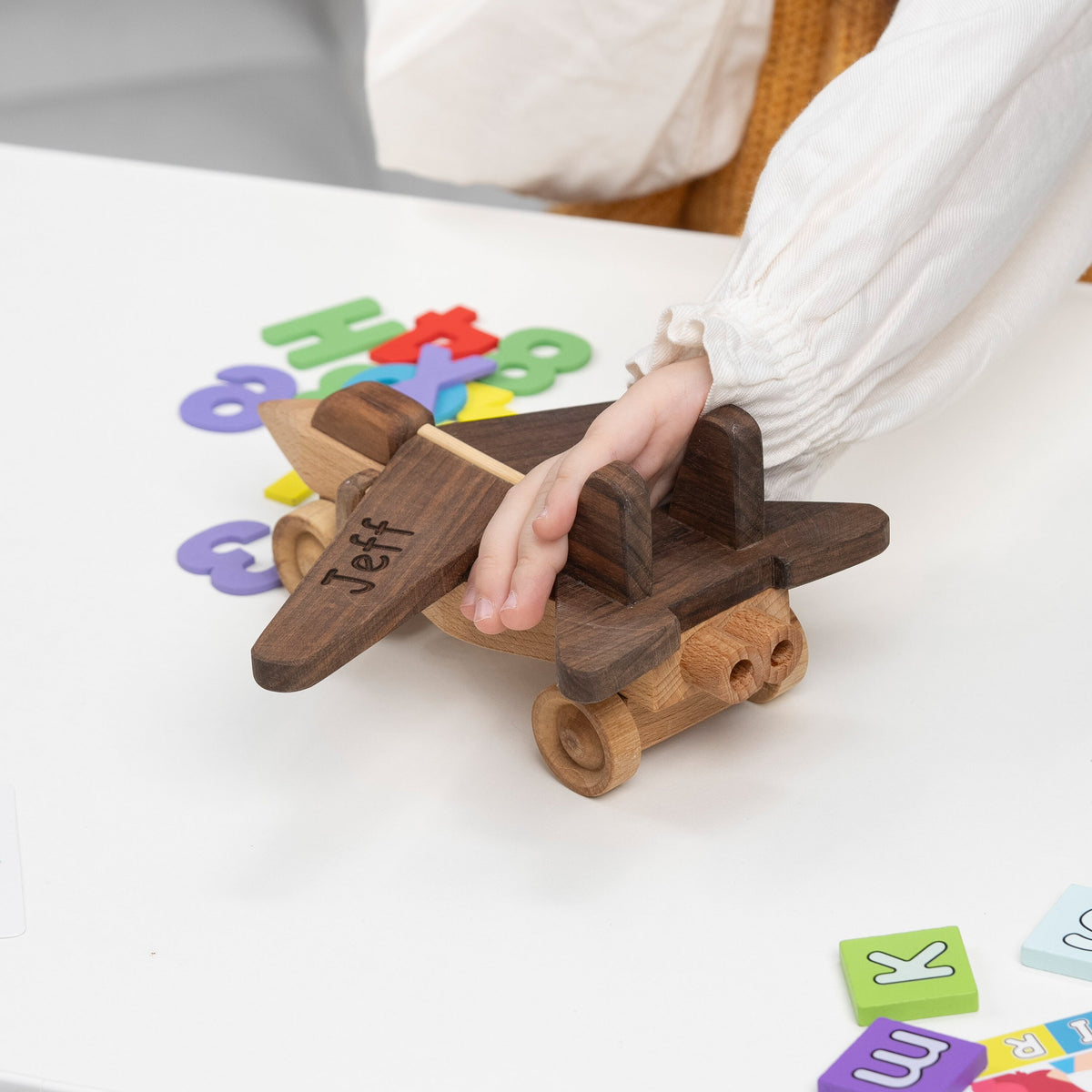 Wooden Fighter Jet Rocket Toy, Personalized – handmade wooden toy, photo 3