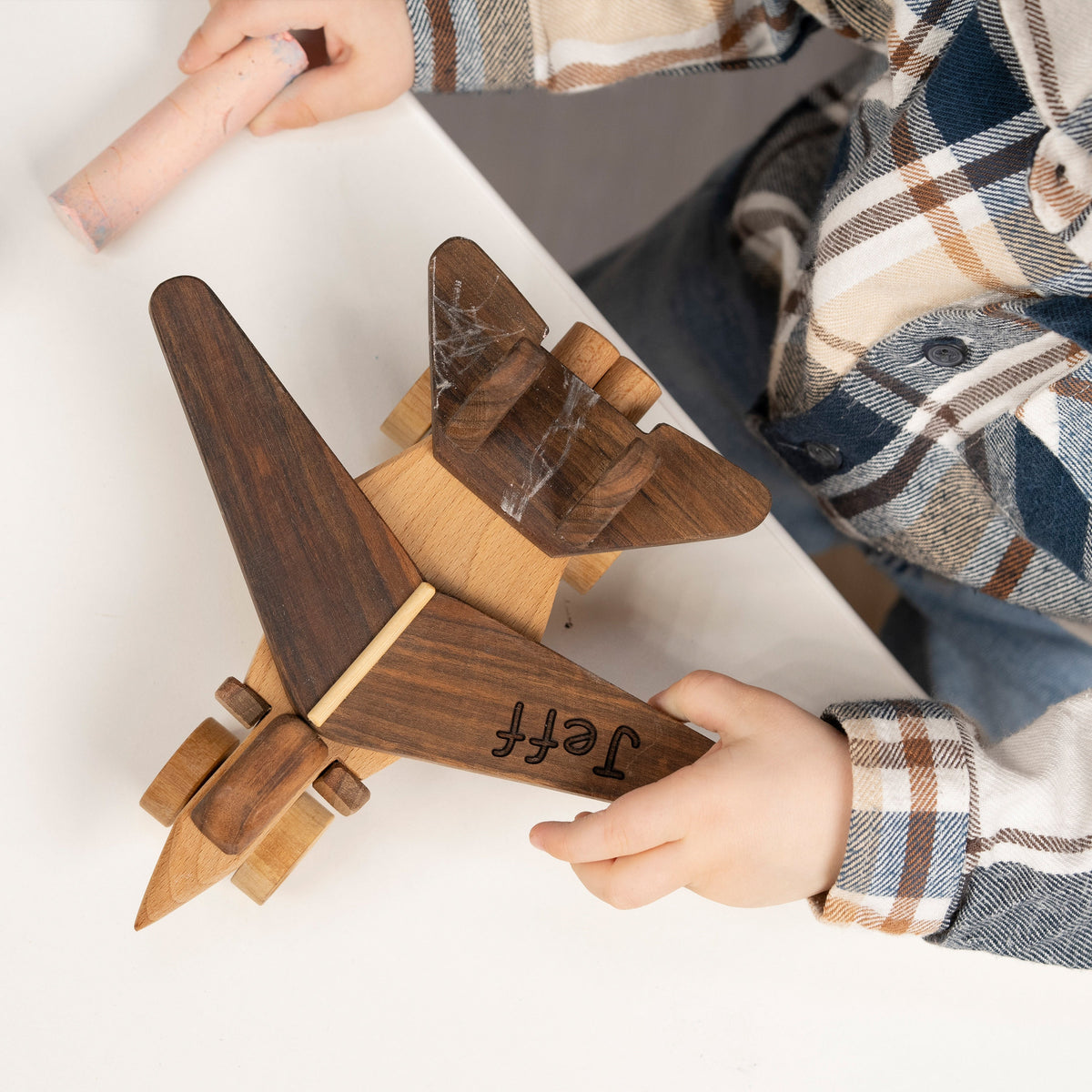 Wooden Fighter Jet Rocket Toy, Personalized – handmade wooden toy, photo 7