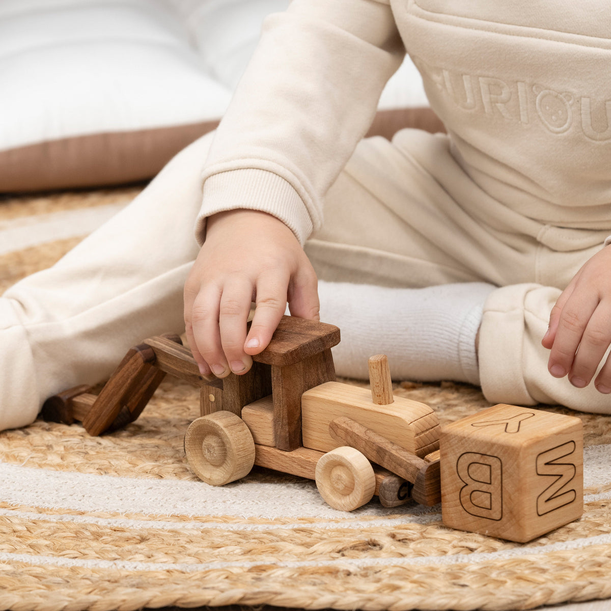 Solid Wooden Tractor Toy for Kids – handmade wooden toy, photo 2