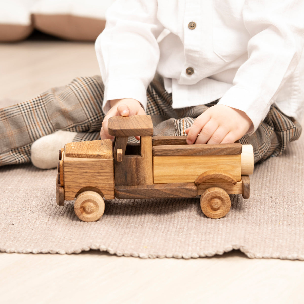 Wooden Pickup Push Car Toy – handmade wooden toy, photo 3
