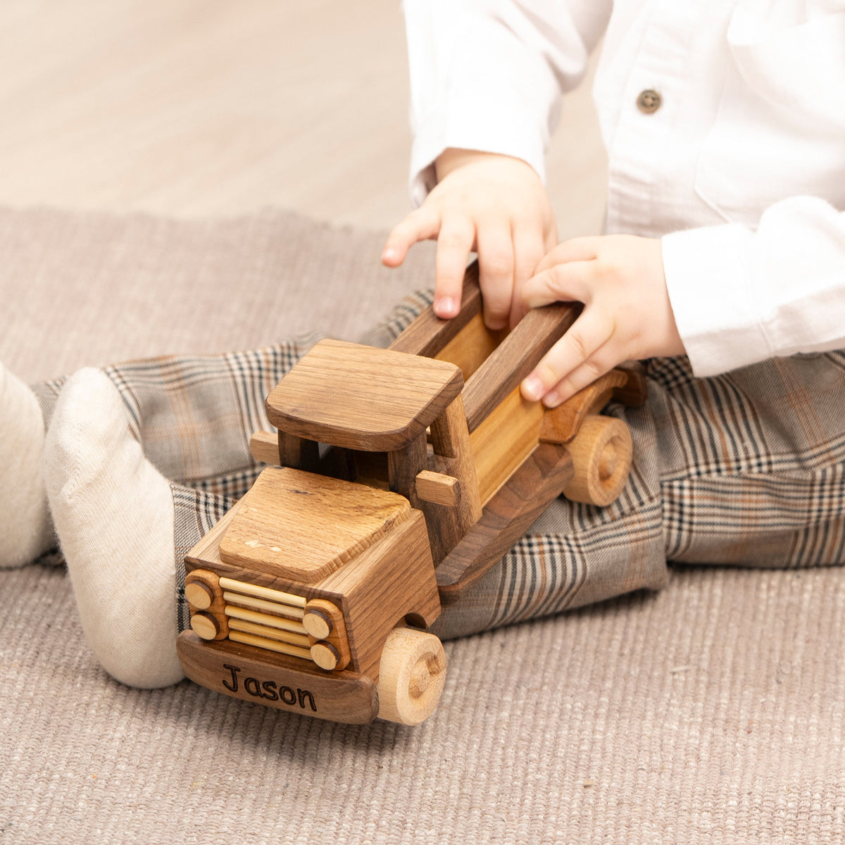 Wooden Pickup Push Car Toy – handmade wooden toy, photo 2