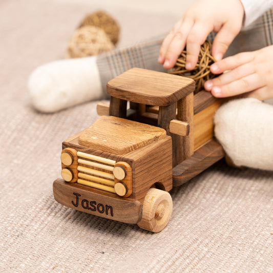Wooden Pickup Push Car Toy – handmade wooden toy, photo 1