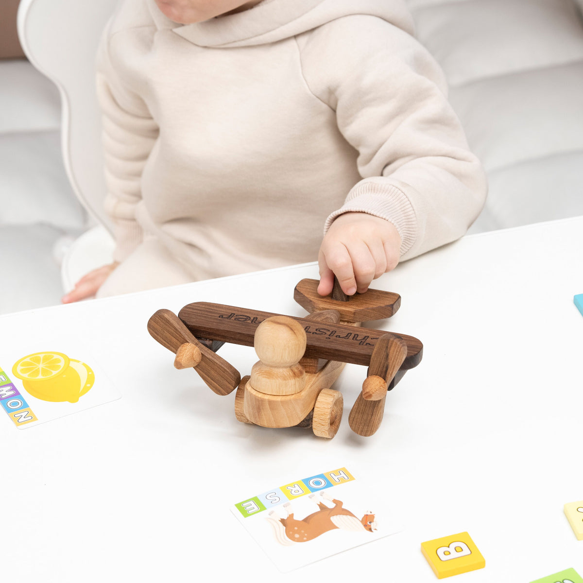 Personalized Wooden Airplane Toy with Name – handmade wooden toy, photo 7