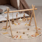 Lion & Bear Wooden Baby Gym with Crocheted Toys – handmade wooden toy, photo 4