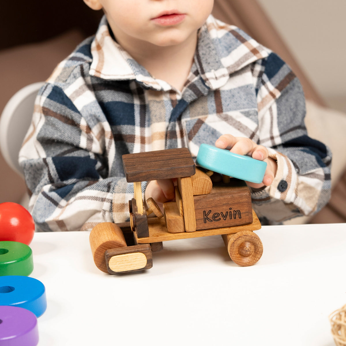 Wooden Asphalt Paver Toy – handmade wooden toy, photo 5