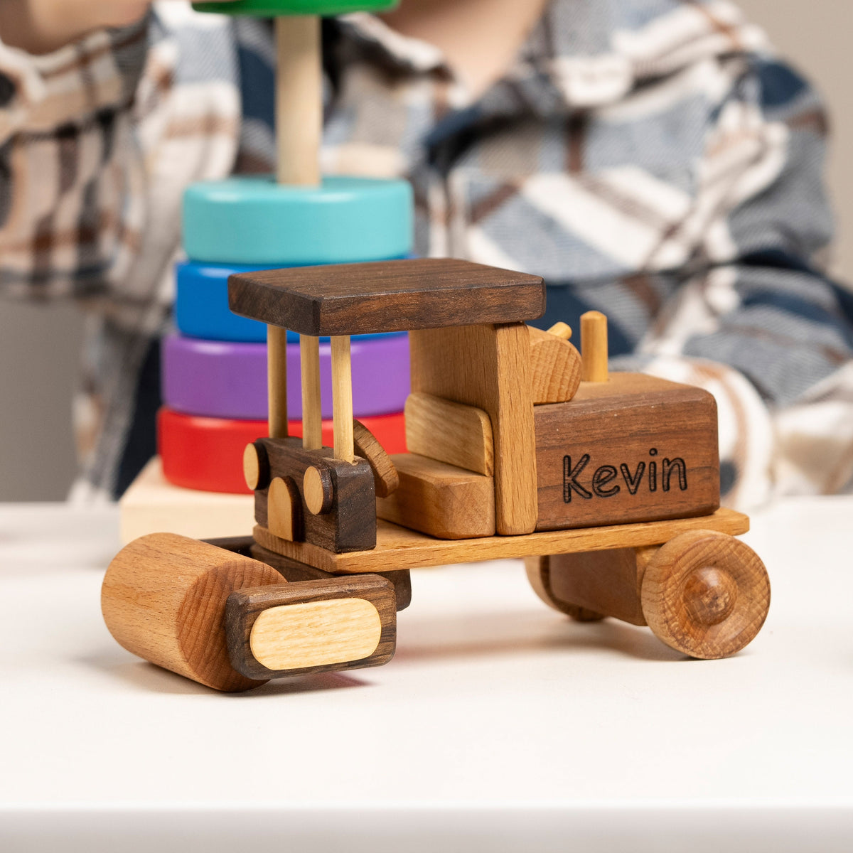 Wooden Asphalt Paver Toy – handmade wooden toy, photo 1