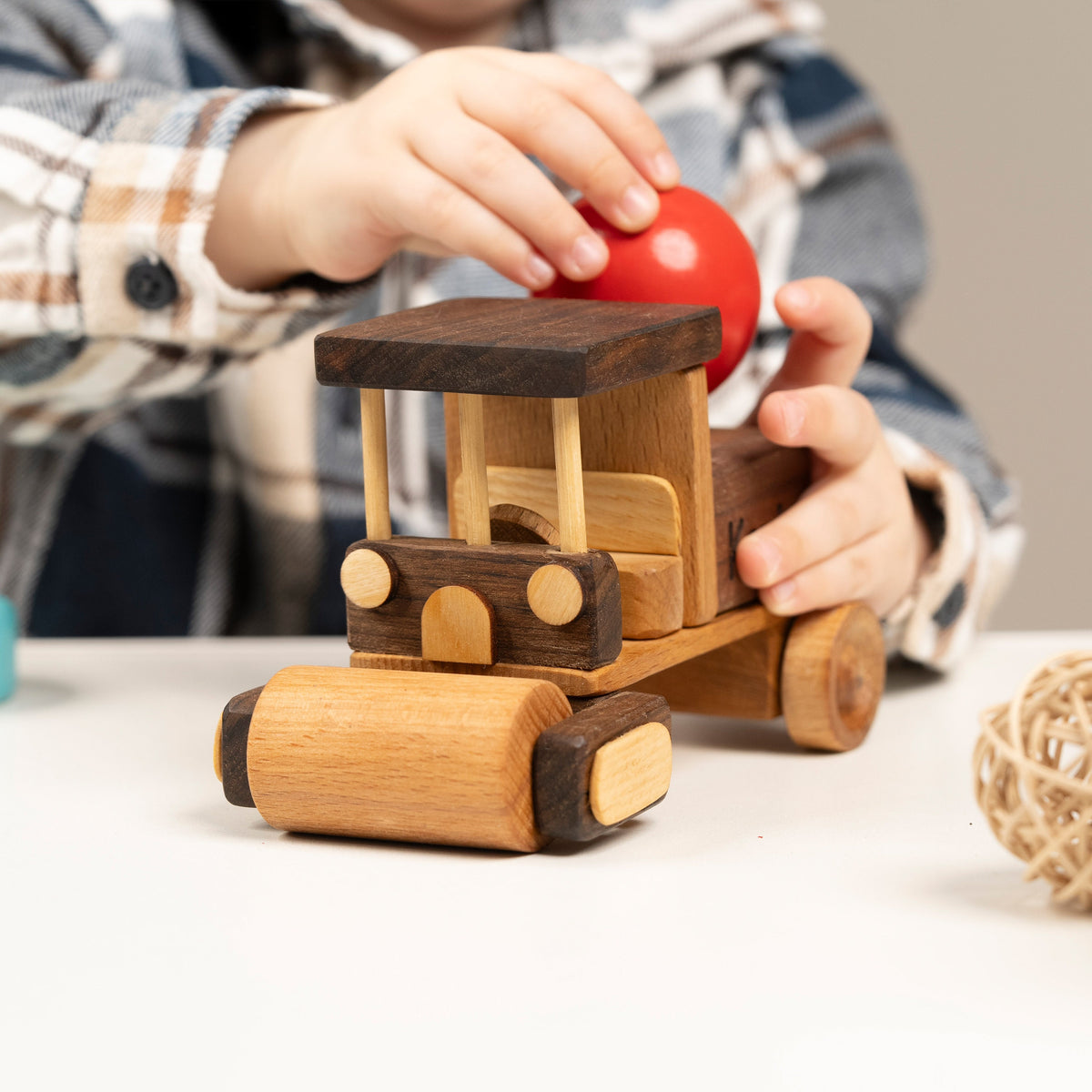 Wooden Asphalt Paver Toy – handmade wooden toy, photo 6