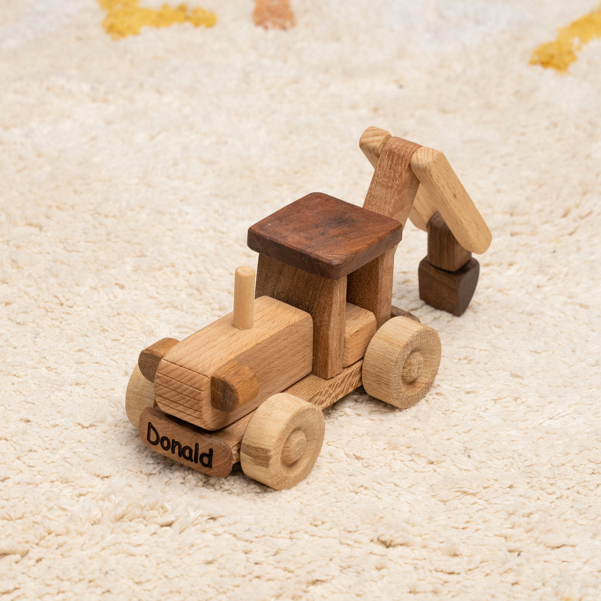 Wooden Tractor Toy with Hinged Back – handmade wooden toy, photo 3