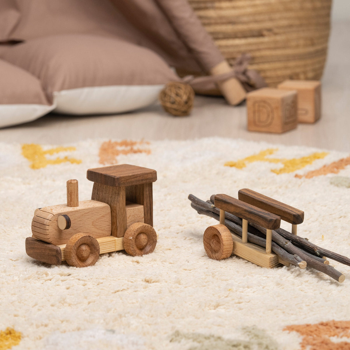 Wooden Tractor Toy, Personalized – handmade wooden toy, photo 8