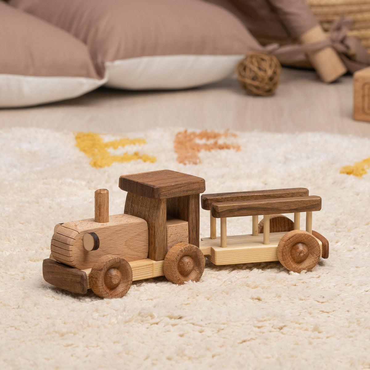Wooden Tractor Toy, Personalized – handmade wooden toy, photo 2