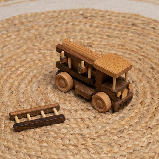 Mini Wooden Fire Truck Toy – handmade wooden toy, photo 2