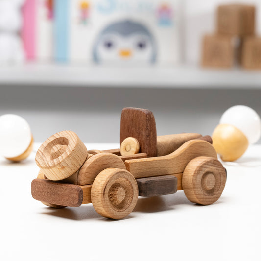 Mini Wooden Retro Car Toy – handmade wooden toy, photo 2