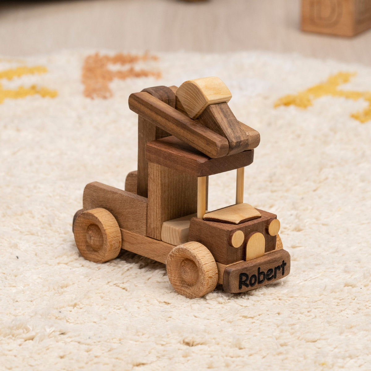 Wooden Digger Excavator Toy – handmade wooden toy, photo 2