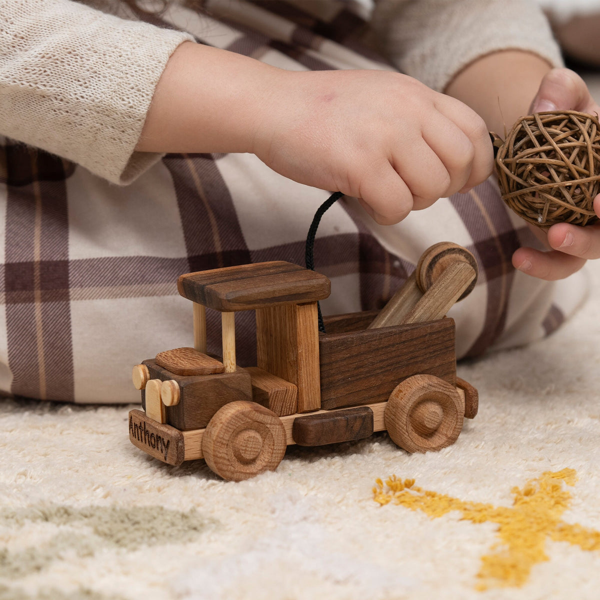 Mini Wooden Tow Truck Toy – handmade wooden toy, photo 8