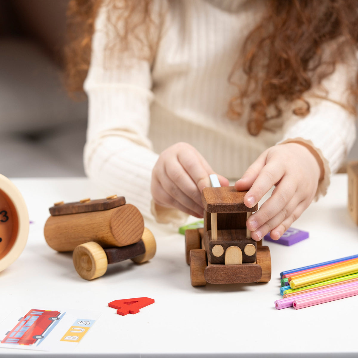 Vintage Wooden Water Truck Toy – handmade wooden toy, photo 8