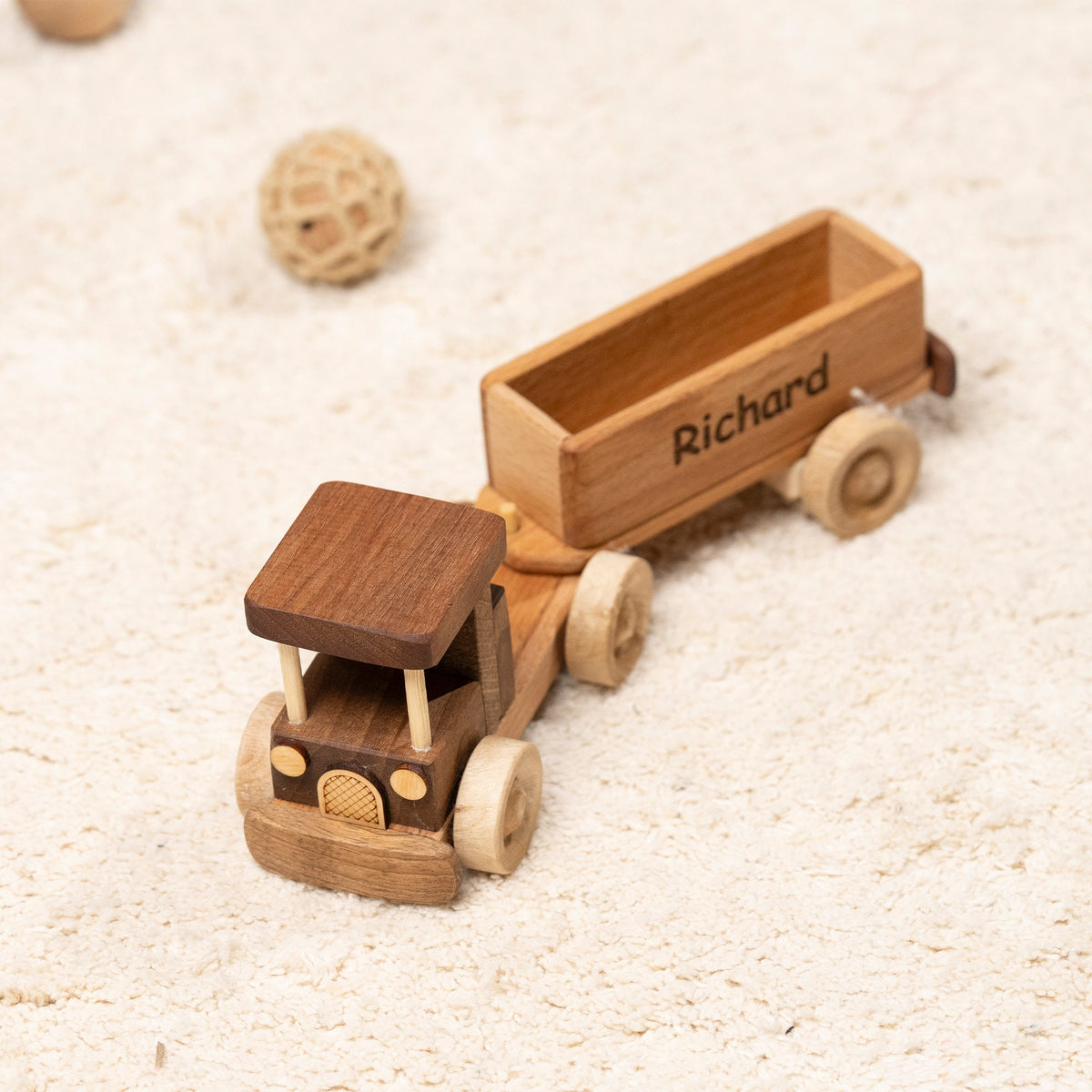 Wooden Flatbed Truck Toy – handmade wooden toy, photo 8