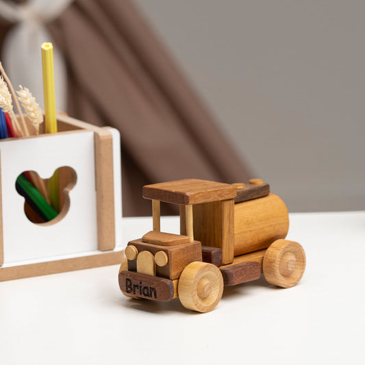 Mini Wooden Milk Truck Toy – handmade wooden toy, photo 2