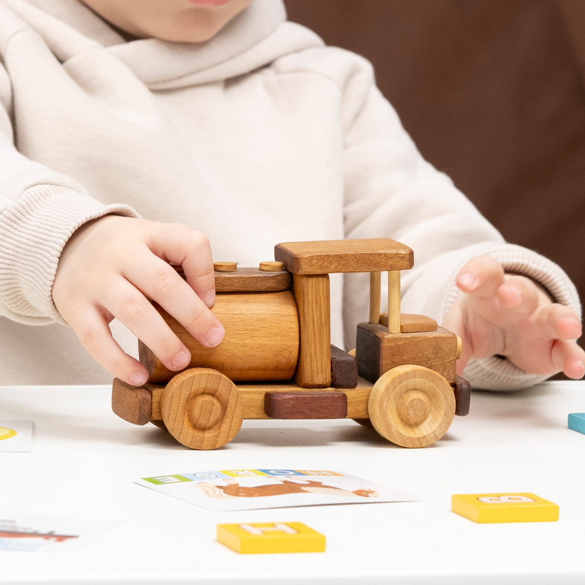 Mini Wooden Milk Truck Toy – handmade wooden toy, photo 11