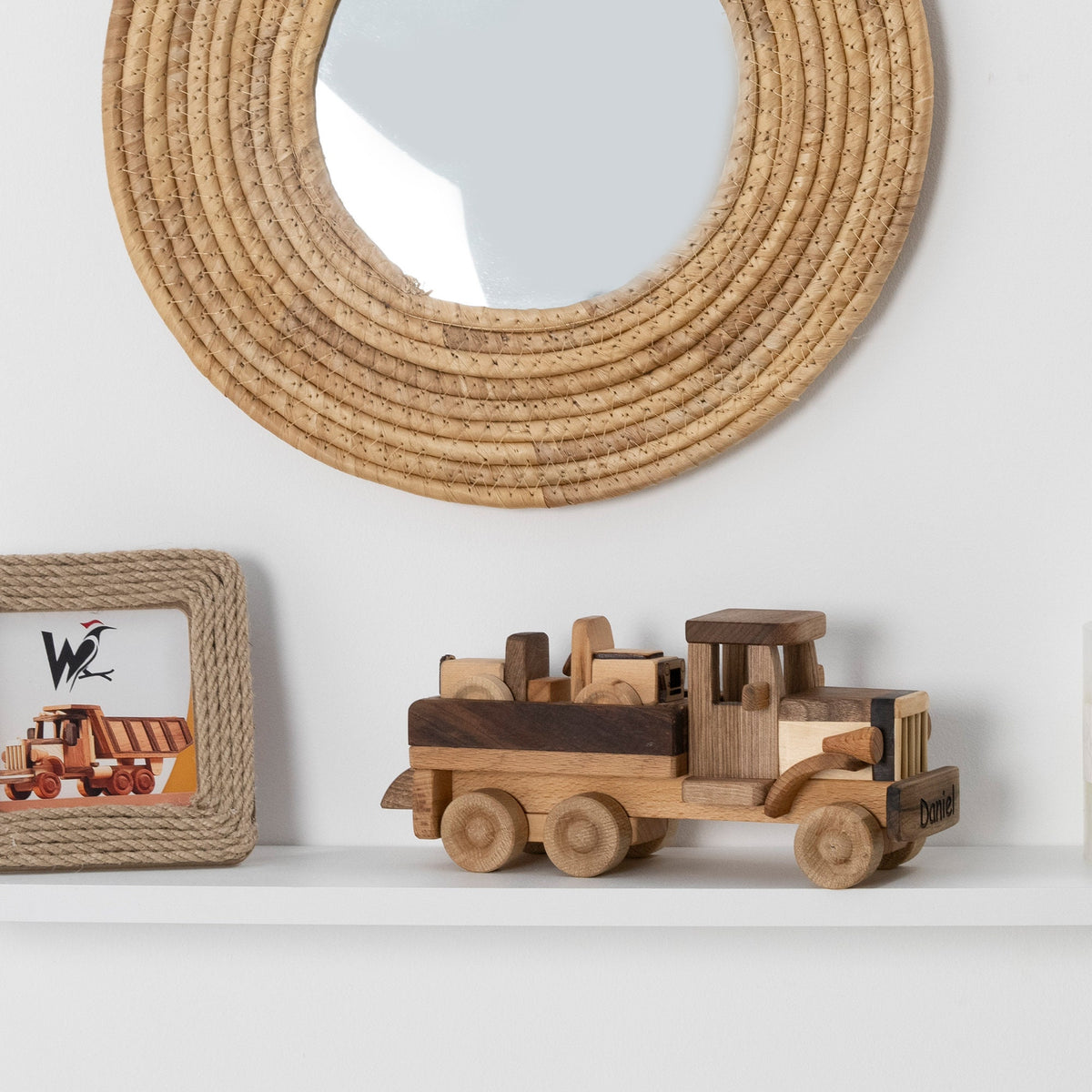 Wooden Tow Truck Toy with Car – handmade wooden toy, photo 8