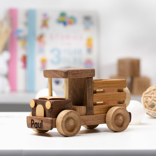 Mini Wooden Truck with Hinged Back – handmade wooden toy, photo 2