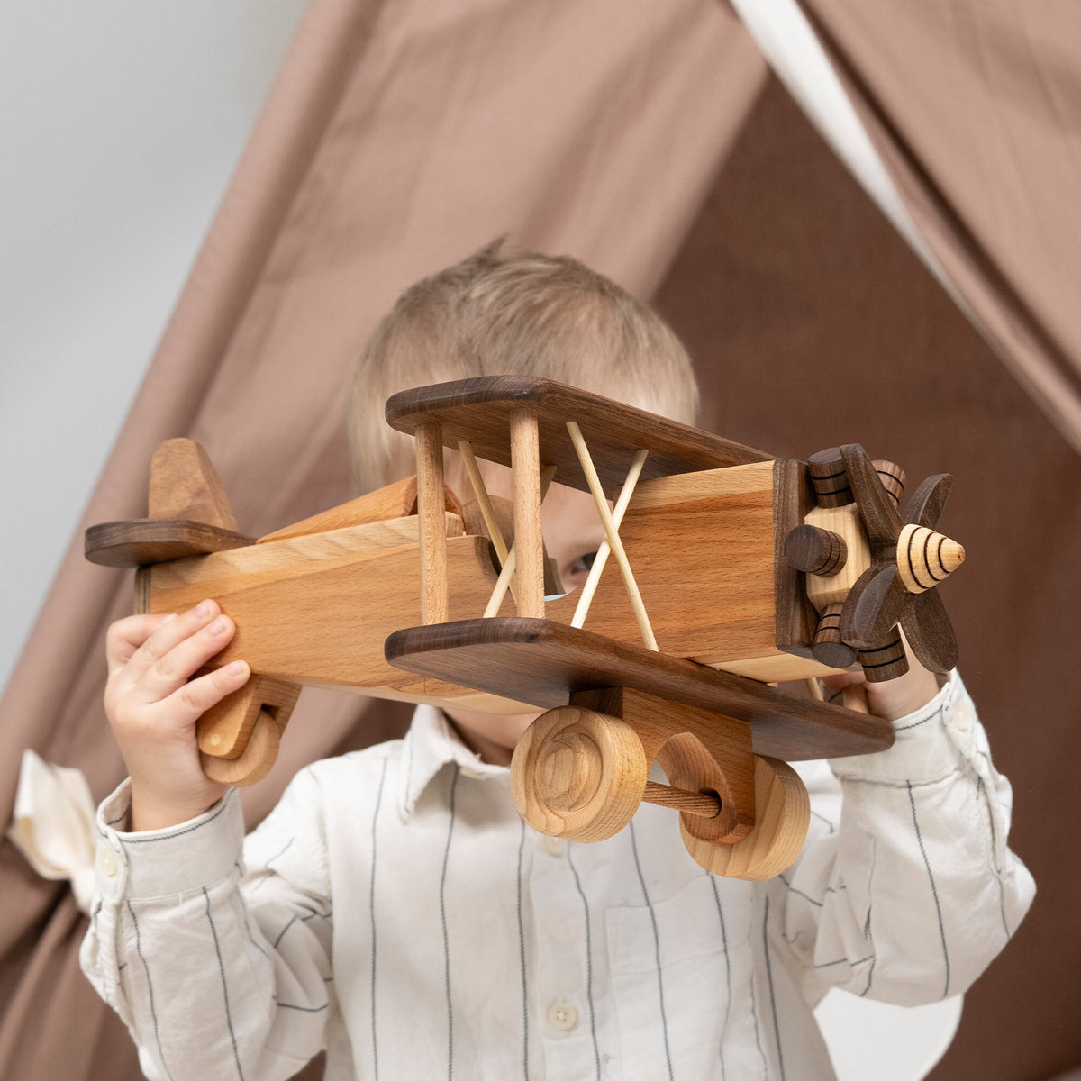Large Wooden Airplane Toy, Personalized – handmade wooden toy, photo 13