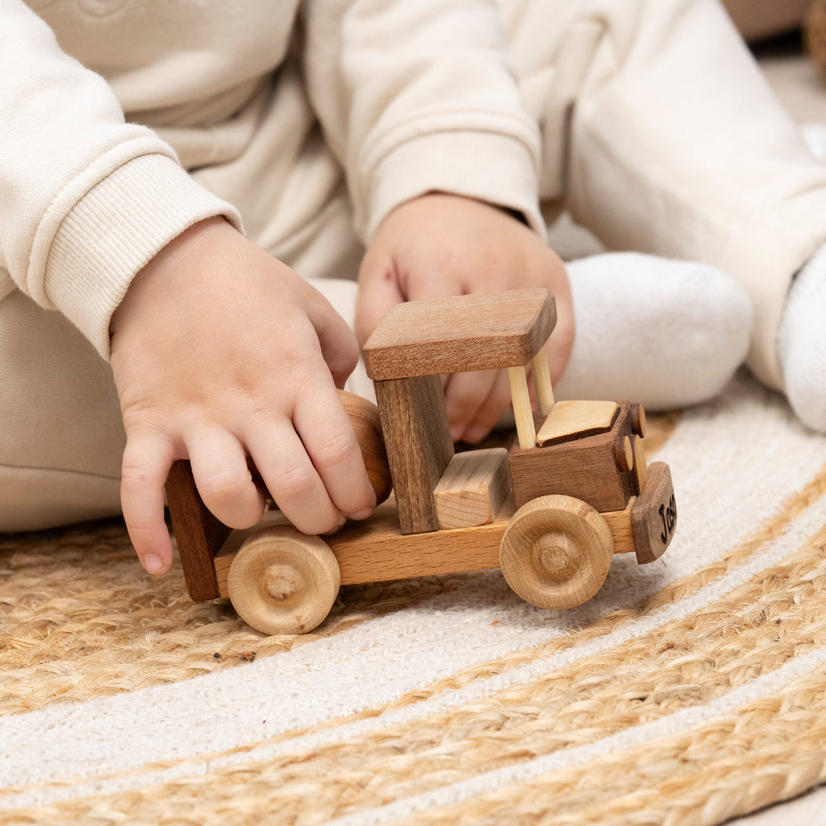Mini Wooden Cement Mixer Toy – handmade wooden toy, photo 2