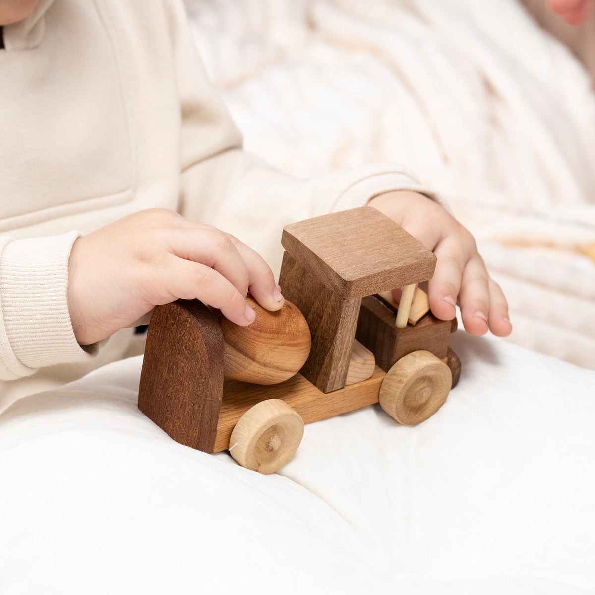 Mini Wooden Cement Mixer Toy – handmade wooden toy, photo 8