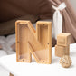 Wooden Letter Piggy Bank with Name Engraving – handmade wooden toy, photo 7
