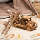 Large Vintage Wooden Fire Truck with Ladder – handmade wooden toy, photo 2