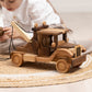 Large Wooden Wrecker Tow Truck with Crane – handmade wooden toy, photo 11