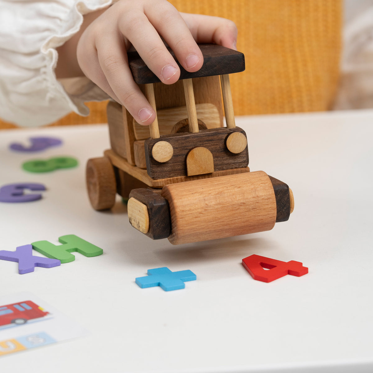 Wooden Asphalt Paver Toy – handmade wooden toy, photo 8