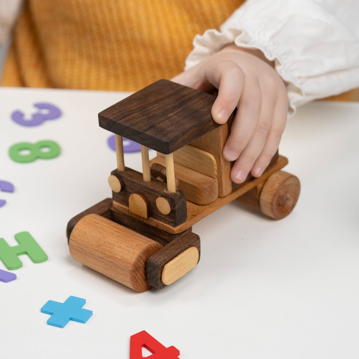 Wooden Asphalt Paver Toy – handmade wooden toy, photo 7