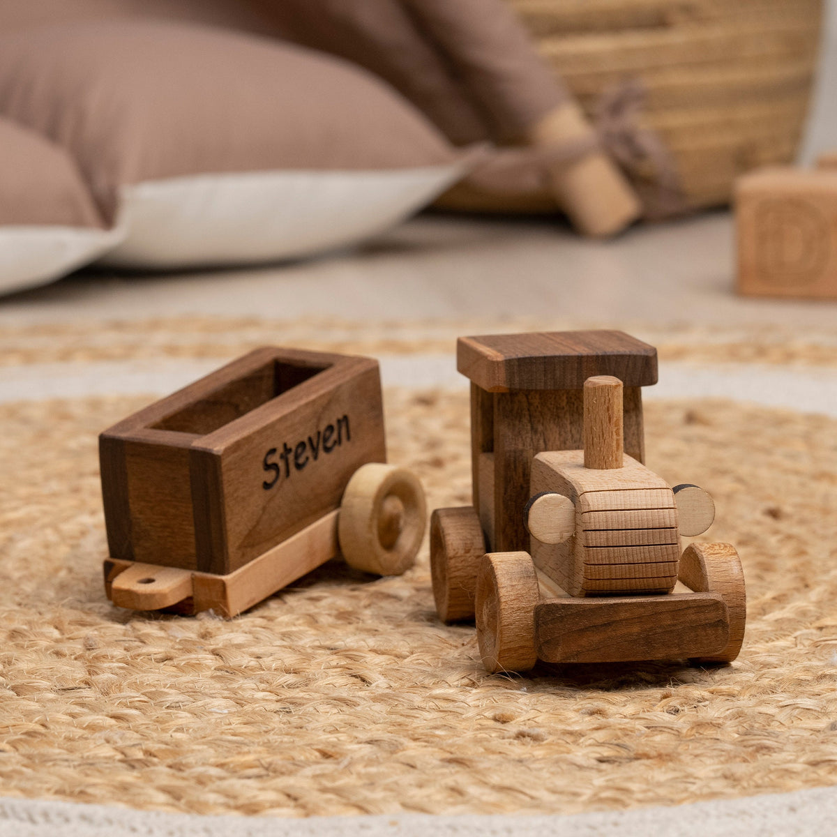 Wooden Tractor Toy, Baby Birthday Gift – handmade wooden toy, photo 3