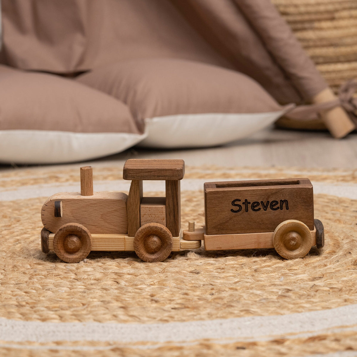 Wooden Tractor Toy, Baby Birthday Gift – handmade wooden toy, photo 5